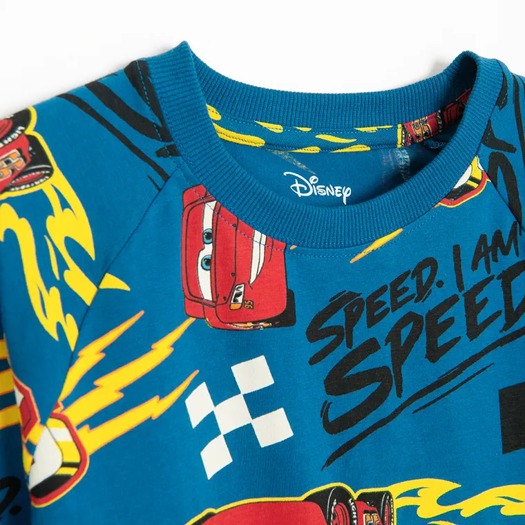 Cool Club, Bluzka chłopięca z długim rękawem, granatowa, Auta