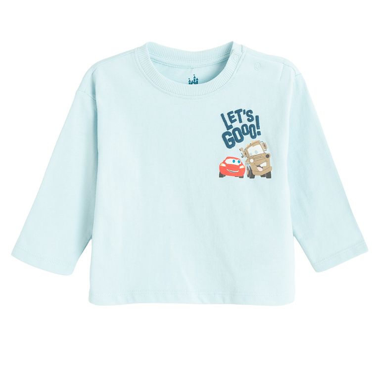 Cool Club, Bluzka chłopięca z długim rękawem, niebieska, Auta
