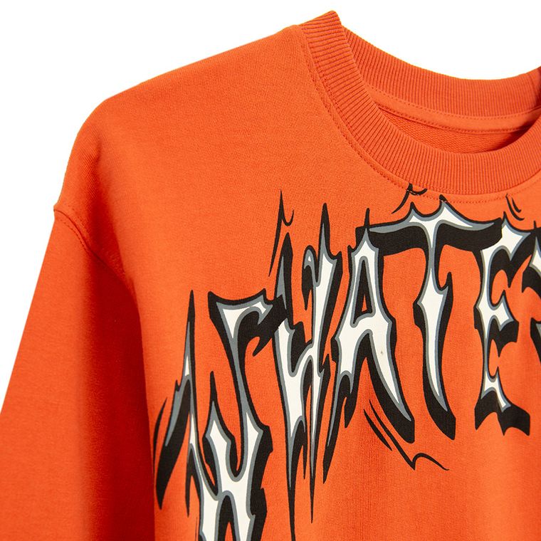 Cool Club, Bluzka chłopięca z długim rękawem, pomarańczowa