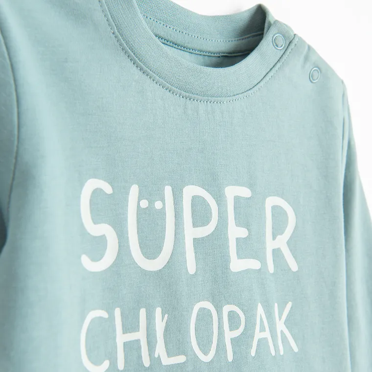 Cool Club, Bluzka chłopięca z długim rękawem, turkusowa