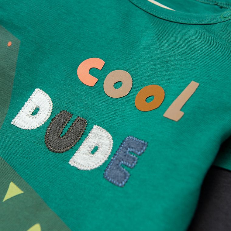 Cool Club, Bluzka chłopięca z długim rękawem, zielona