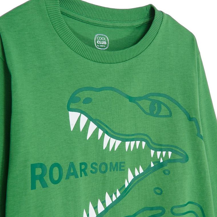 Cool Club, Bluzka chłopięca z długim rękawem, zielona
