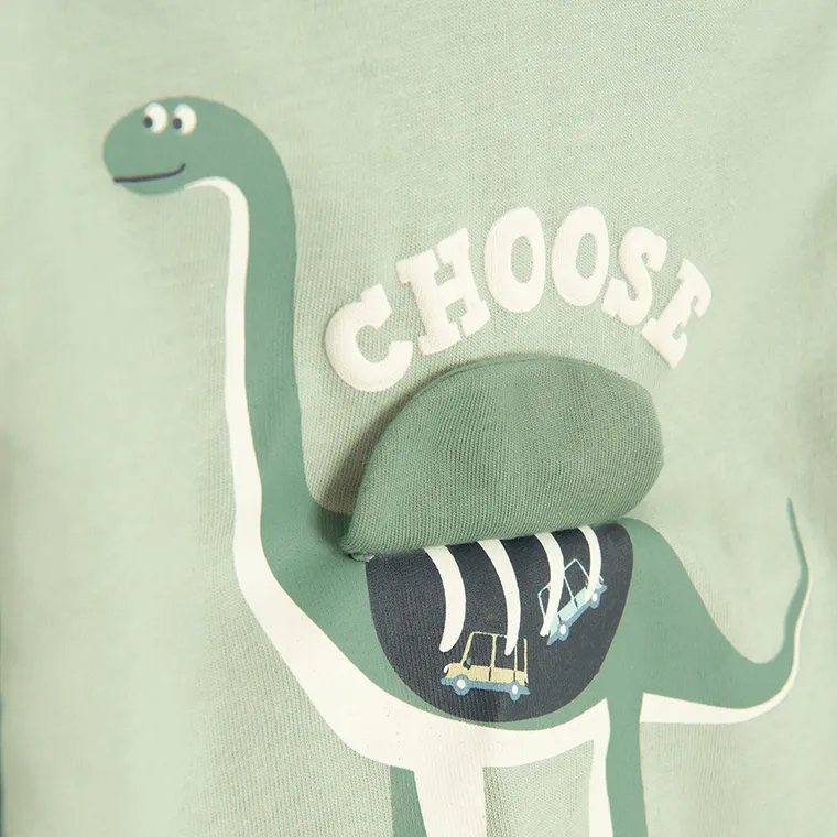 Cool Club, Bluzka chłopięca z długim rękawem, zielona