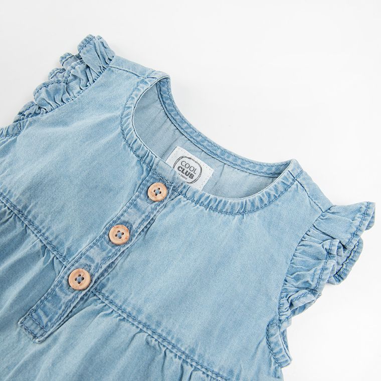 Cool Club, Bluzka dziewczęca bez rękawów, denim