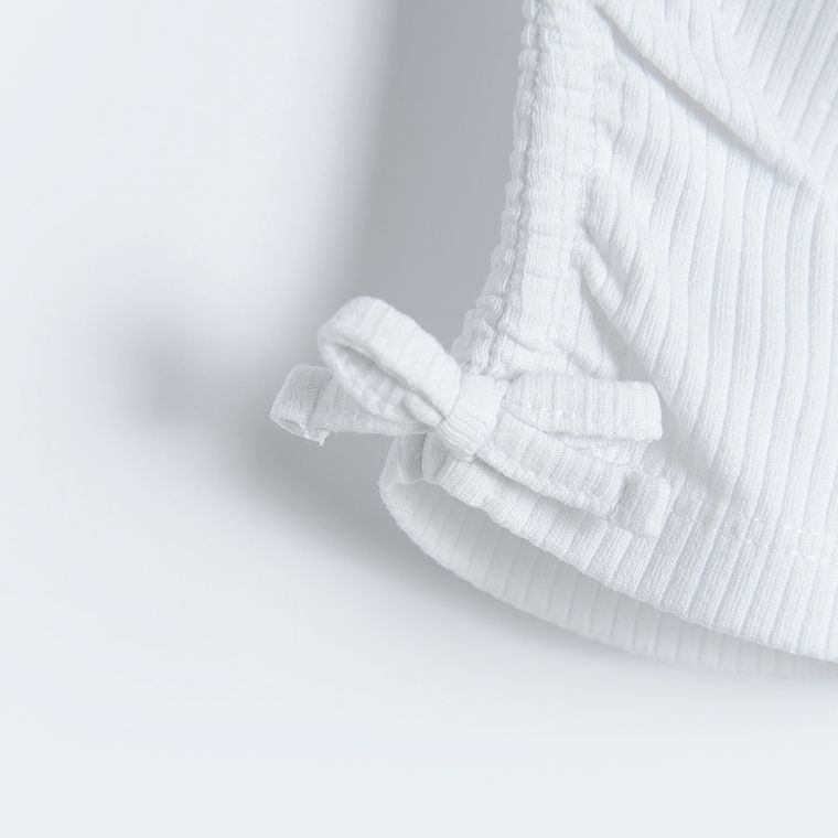 Cool Club, Bluzka dziewczęca bez rękawów, prążkowana, biała