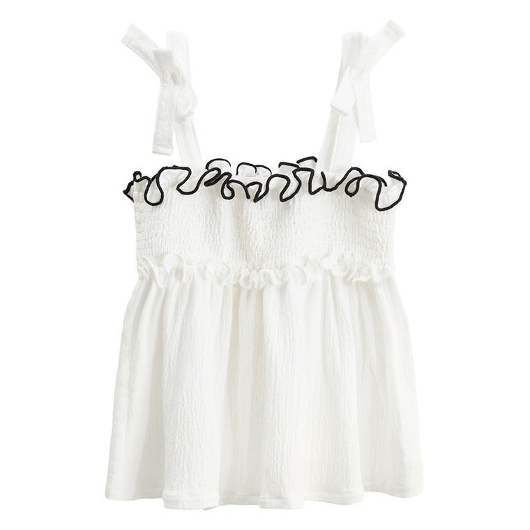 Cool Club, Bluzka dziewczęca na ramiączka, biała