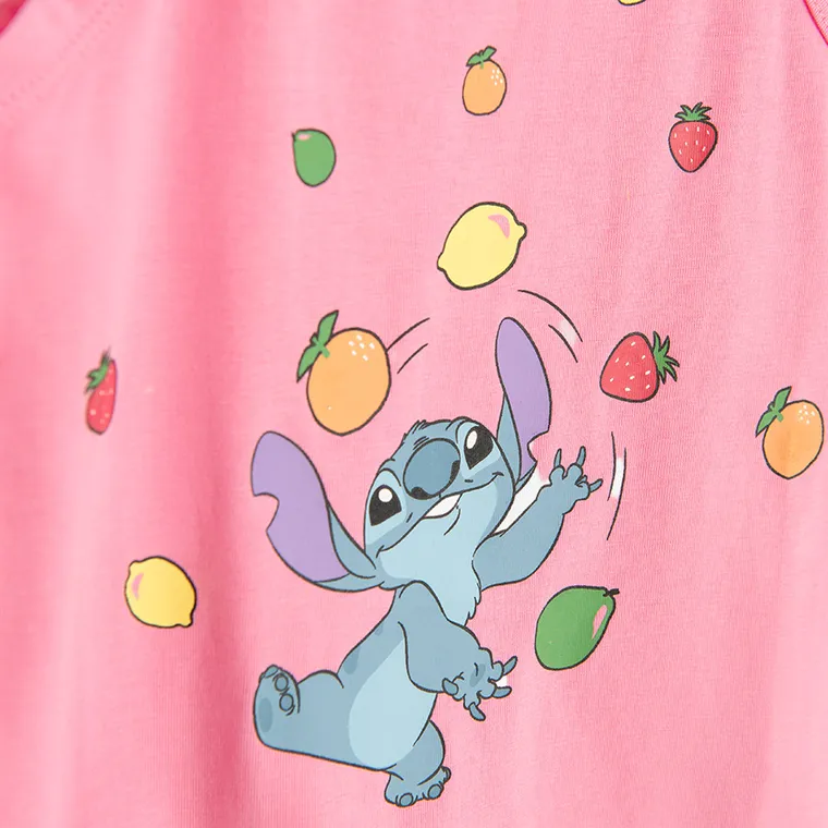 Cool Club, Bluzka dziewczęca na ramiączka, różowa, Lilo i Stitch