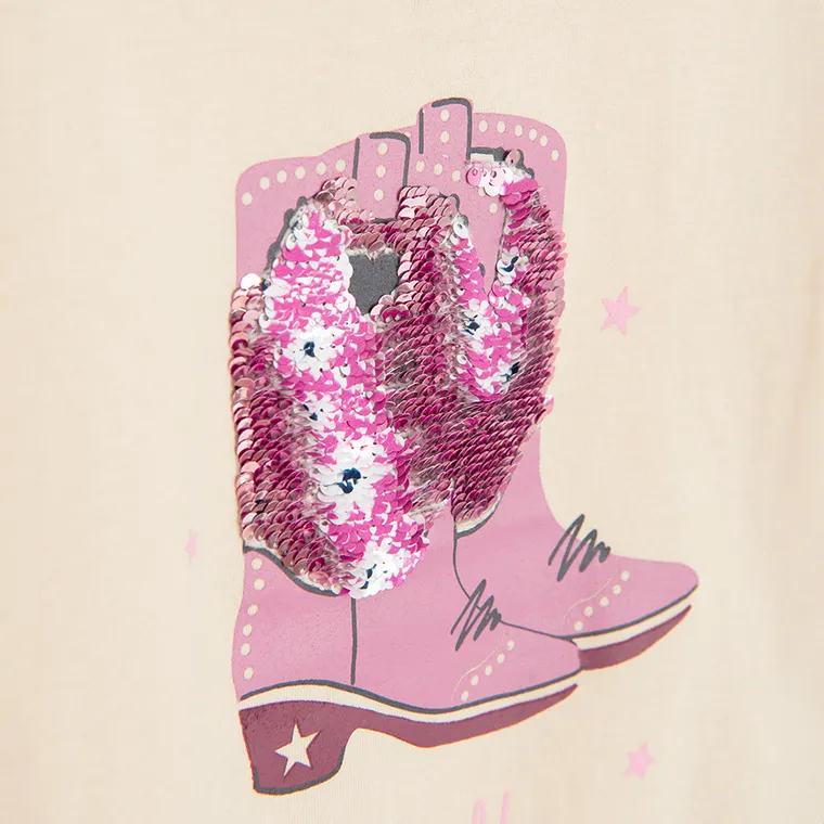 Cool Club, Bluzka dziewczęca z długim rękawem, beżowa