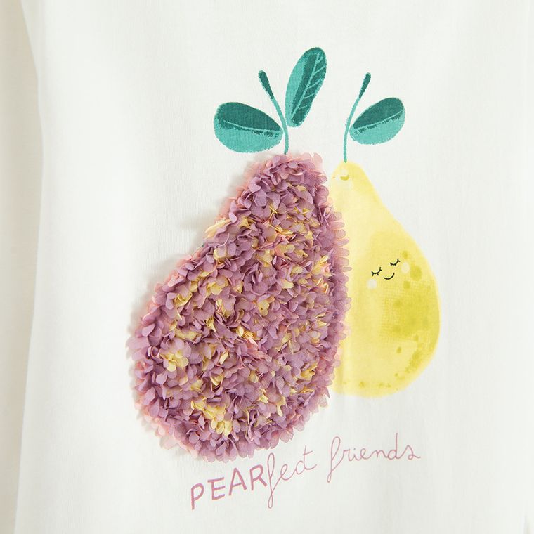 Cool Club, Bluzka dziewczęca z długim rękawem, biała