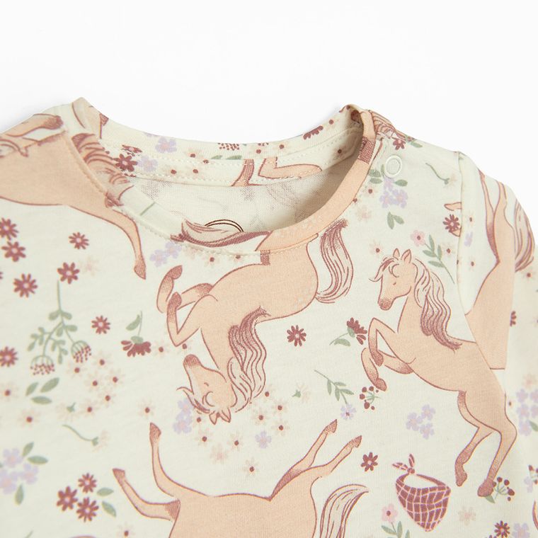 Cool Club, Bluzka dziewczęca z długim rękawem, biała