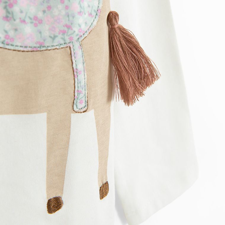 Cool Club, Bluzka dziewczęca z długim rękawem, biała