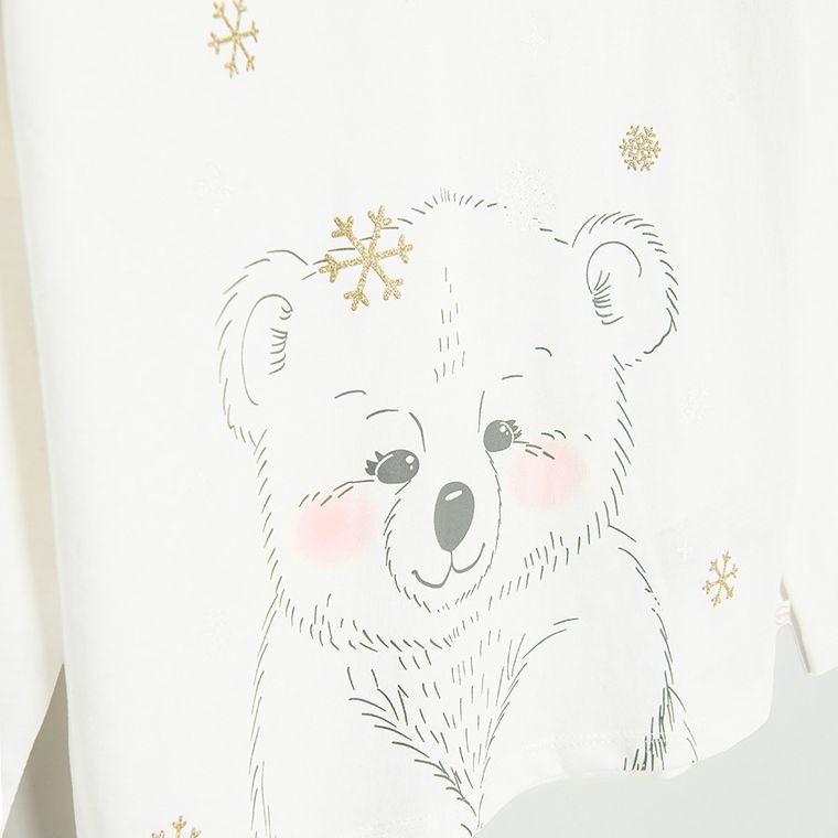 Cool Club, Bluzka dziewczęca z długim rękawem, biała