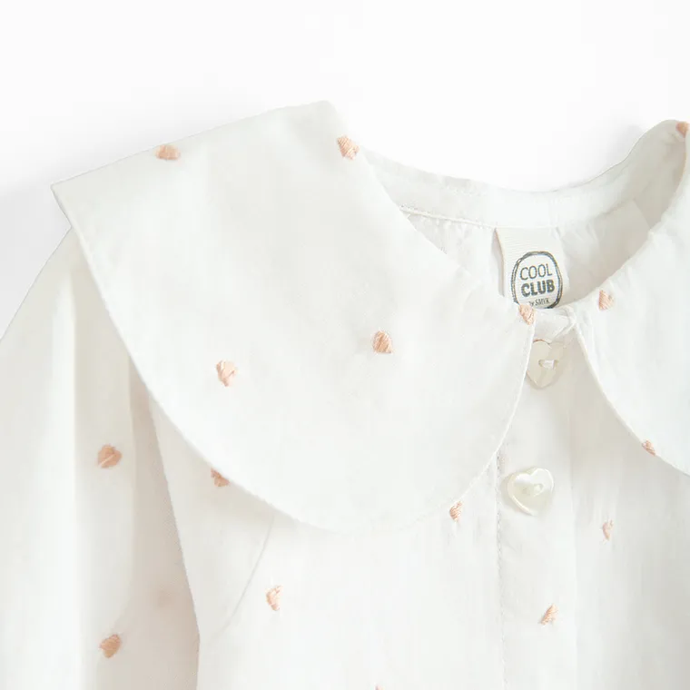 Cool Club, Bluzka dziewczęca z długim rękawem, biała