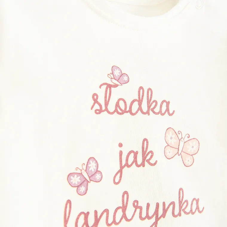 Cool Club, Bluzka dziewczęca z długim rękawem, biała