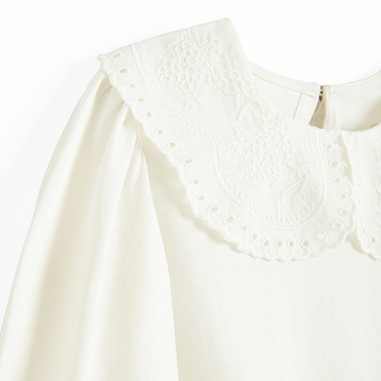 Cool Club, Bluzka dziewczęca z długim rękawem, biała