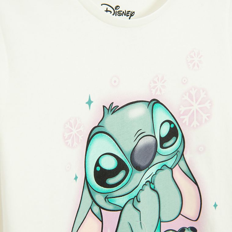 Cool Club, Bluzka dziewczęca z długim rękawem, biała, Lilo i Stitch