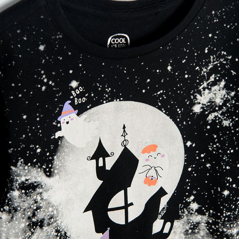 Cool Club, Bluzka dziewczęca z długim rękawem, czarna