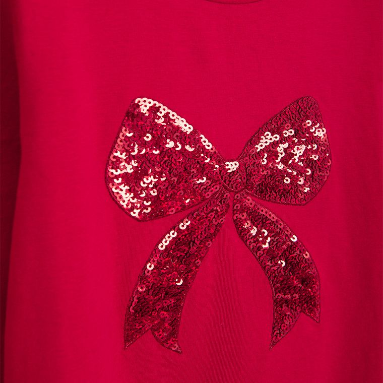 Cool Club, Bluzka dziewczęca z długim rękawem, czerwona