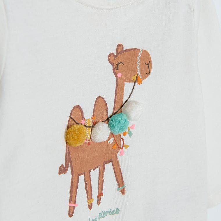 Cool Club, Bluzka dziewczęca z długim rękawem, ecru