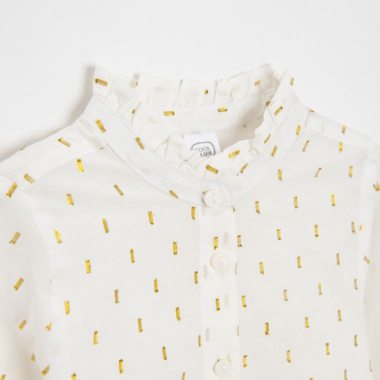 Cool Club, Bluzka dziewczęca z długim rękawem, ecru