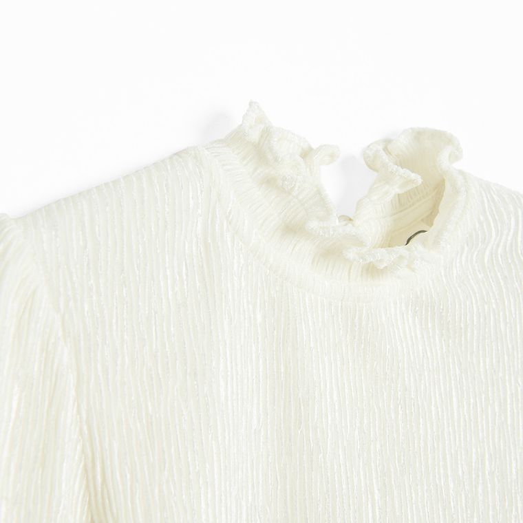 Cool Club, Bluzka dziewczęca z długim rękawem, ecru