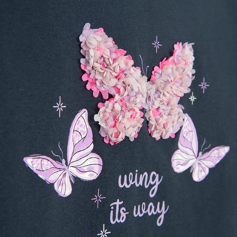 Cool Club, Bluzka dziewczęca z długim rękawem, niebieska