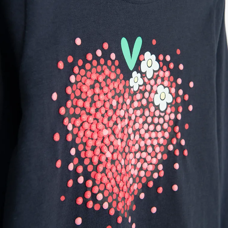 Cool Club, Bluzka dziewczęca z długim rękawem, niebieska