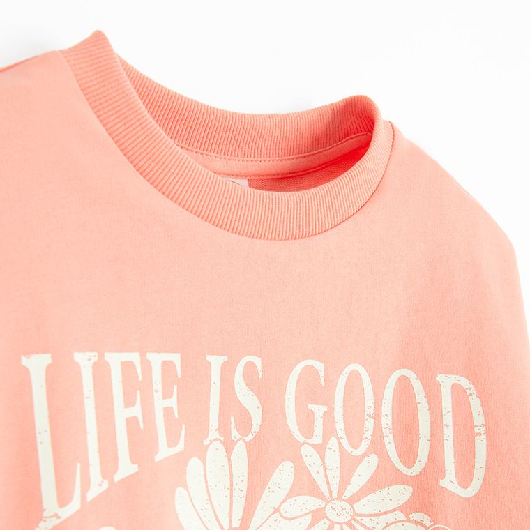 Cool Club, Bluzka dziewczęca z długim rękawem, pomarańczowa