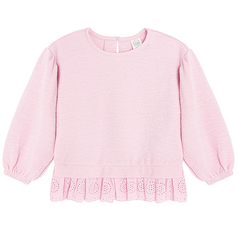 Cool Club, Bluzka dziewczęca z długim rękawem, różowa,