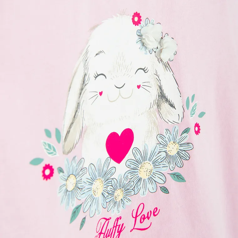 Cool Club, Bluzka dziewczęca z długim rękawem, różowa