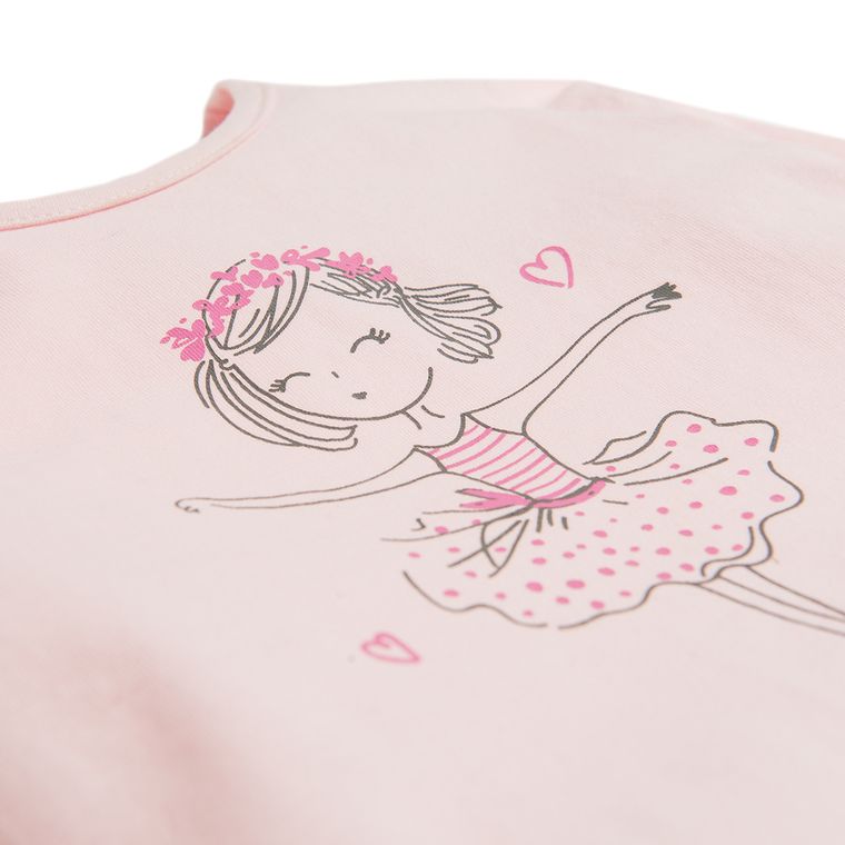 Cool Club, Bluzka dziewczęca z długim rękawem, różowa, Oh sweet