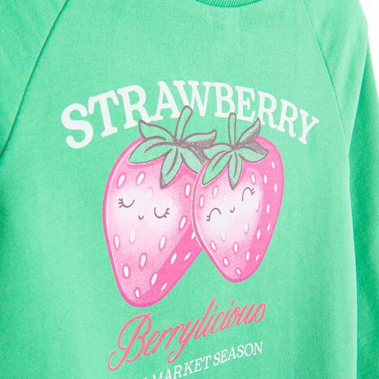 Cool Club, Bluzka dziewczęca z długim rękawem, zielona