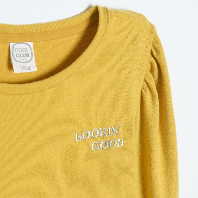 Cool Club, Bluzka dziewczęca z długim rękawem, żółta