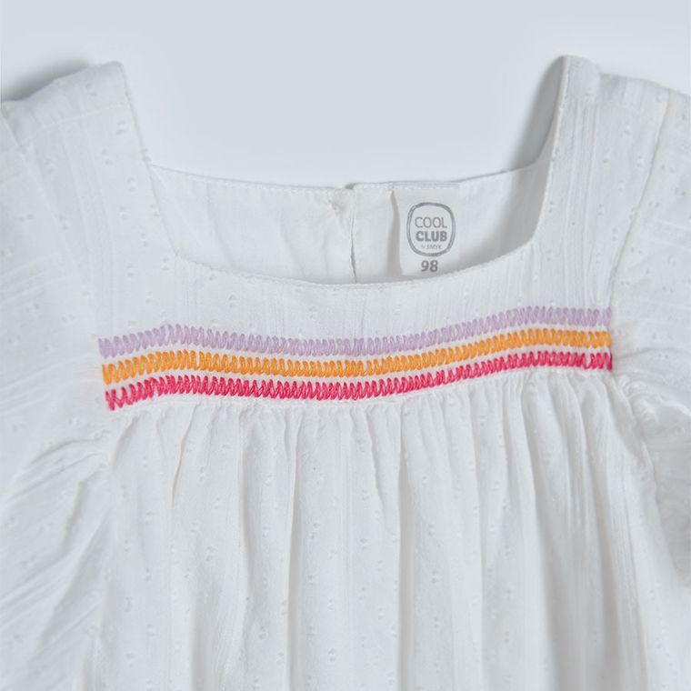 Cool Club, Bluzka dziewczęca z krótkim rękawem, biała