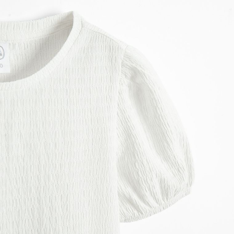 Cool Club, Bluzka dziewczęca z krótkim rękawem, biała