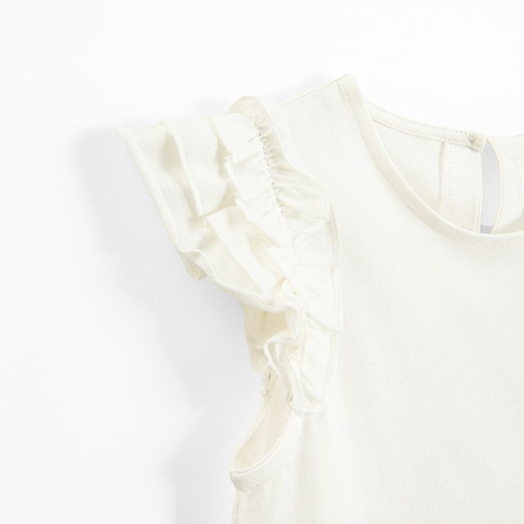 Cool Club, Bluzka dziewczęca z krótkim rękawem, biała