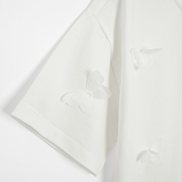 Cool Club, Bluzka dziewczęca z krótkim rękawem, biała