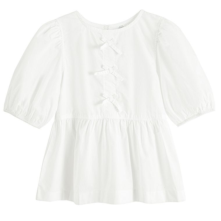 Cool Club, Bluzka dziewczęca z krótkim rękawem, biała