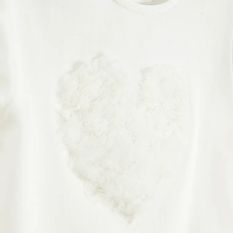 Cool Club, Bluzka dziewczęca z krótkim rękawem, biała