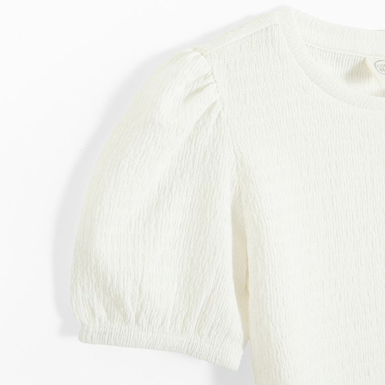 Cool Club, Bluzka dziewczęca z krótkim rękawem, biała