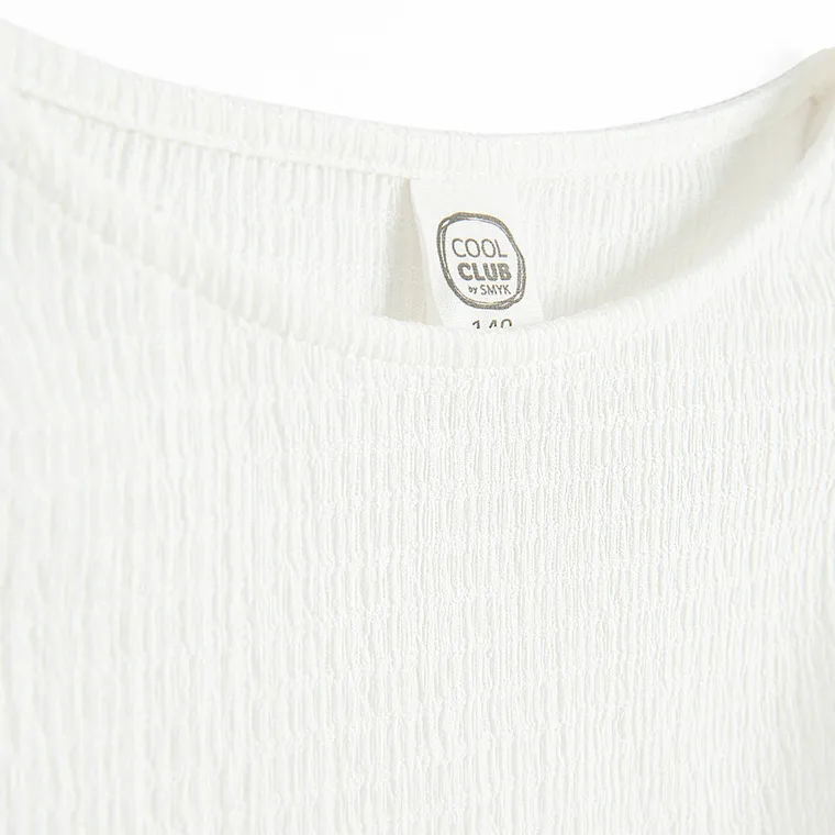 Cool Club, Bluzka dziewczęca z krótkim rękawem, biała