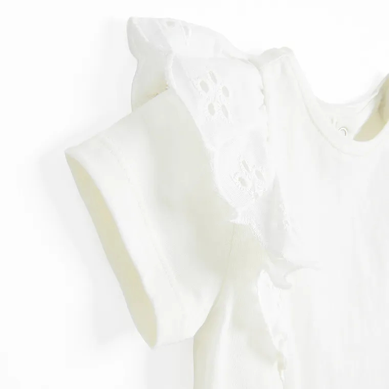 Cool Club, Bluzka dziewczęca z krótkim rękawem, biała