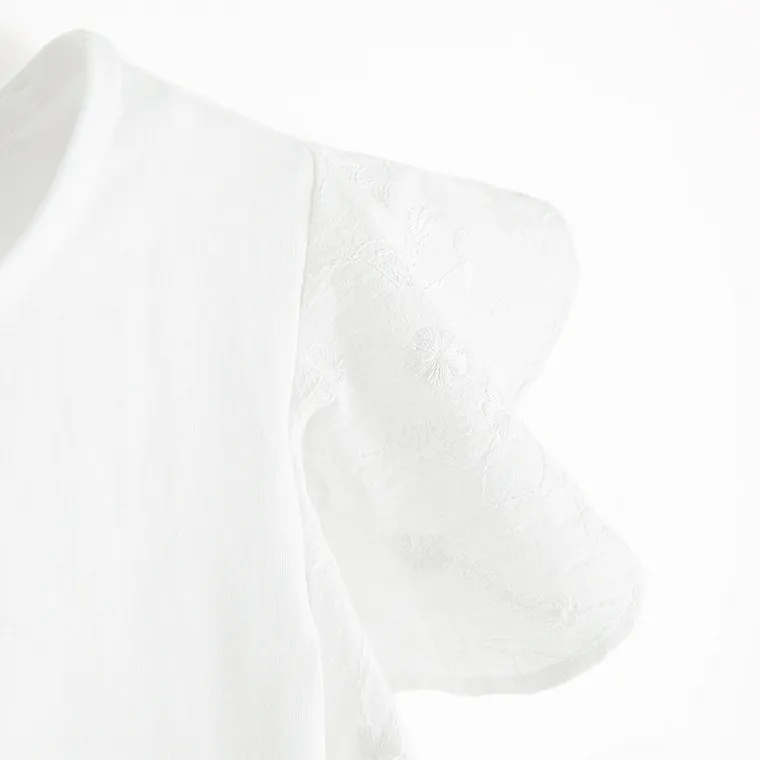 Cool Club, Bluzka dziewczęca z krótkim rękawem, biała