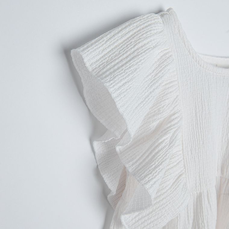 Cool Club, Bluzka dziewczęca z krótkim rękawem, ecru