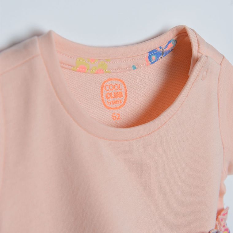Cool Club, Bluzka dziewczęca z krótkim rękawem, różowa