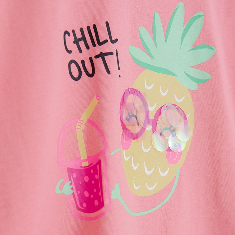 Cool Club, Bluzka dziewczęca z krótkim rękawem, różowa