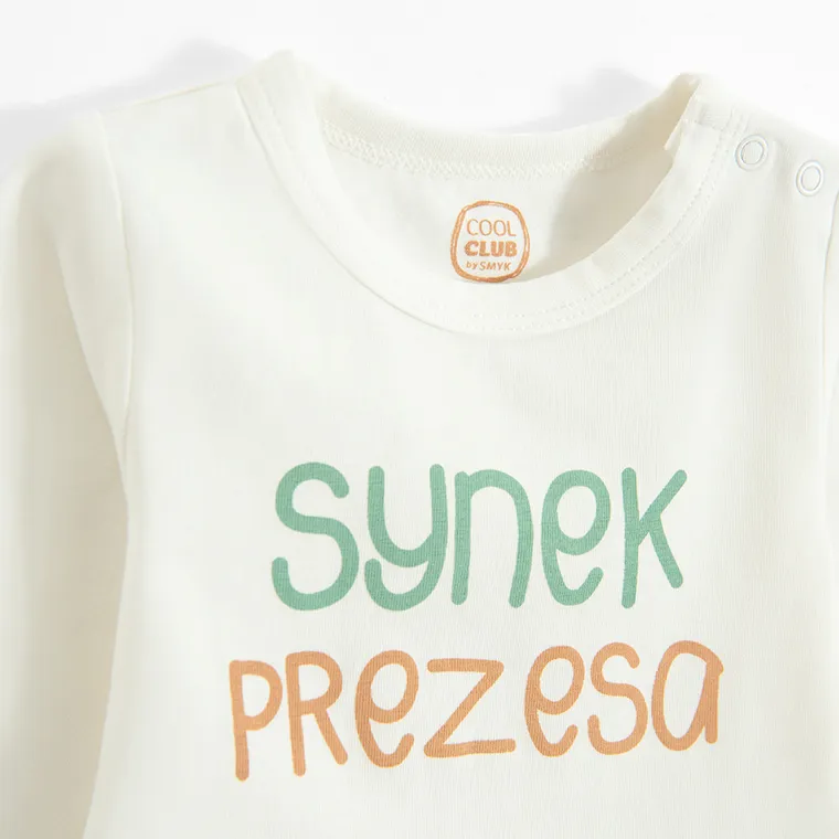 Cool Club, Body chłopięce z długim rękawem, ecru