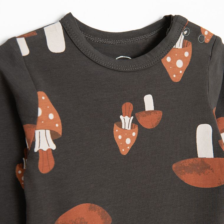 Cool Club, Body chłopięce z długim rękawem, grafitowe