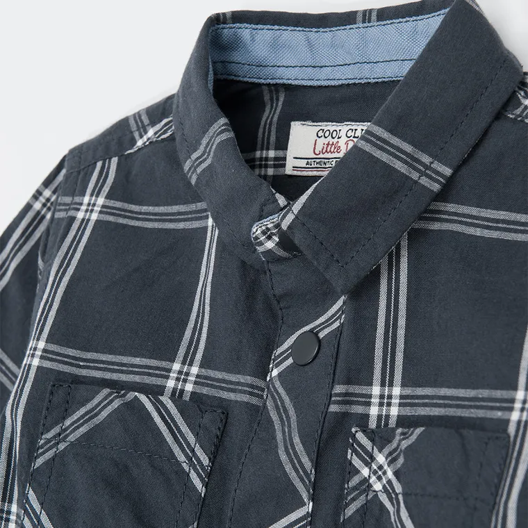 Cool Club, Body chłopięce z długim rękawem, koszulowe, granatowe