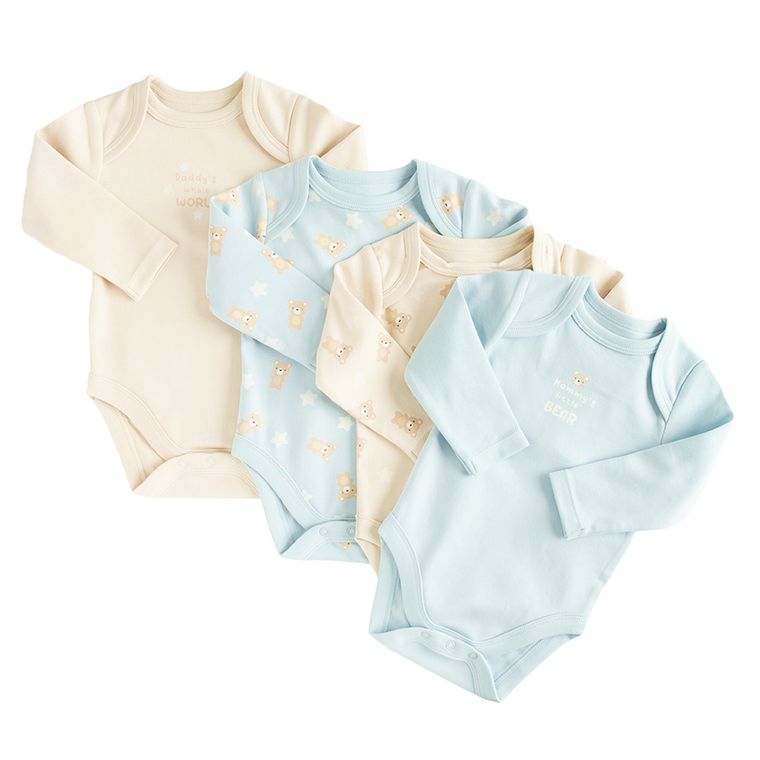 Cool Club, Body chłopięce z długim rękawem, mix, zestaw, 4 szt.